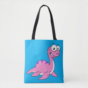 Tur illustration av Loch Ness Monster. Tygkasse