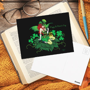 Tur Irish Fairy Grönt Vykort