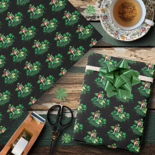 Tur irländsk älva grön presentpapper