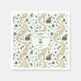 Tur & Joy Mynt & Grönt Shamrocks St patricks day Pappersservett