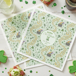 Tur & Joy Mynt & Grönt Shamrocks St patricks day Pappersservett