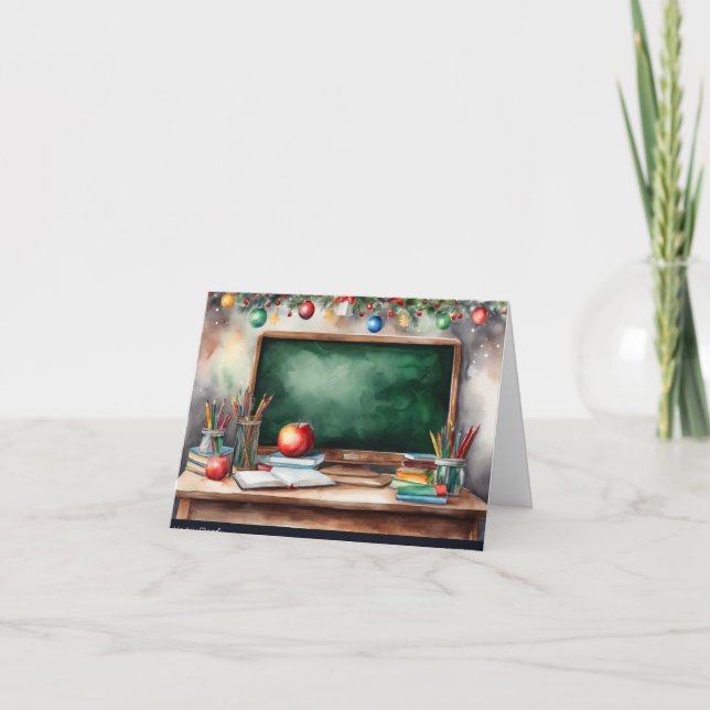 Tur julkort för lärare helgkort (Framsida)