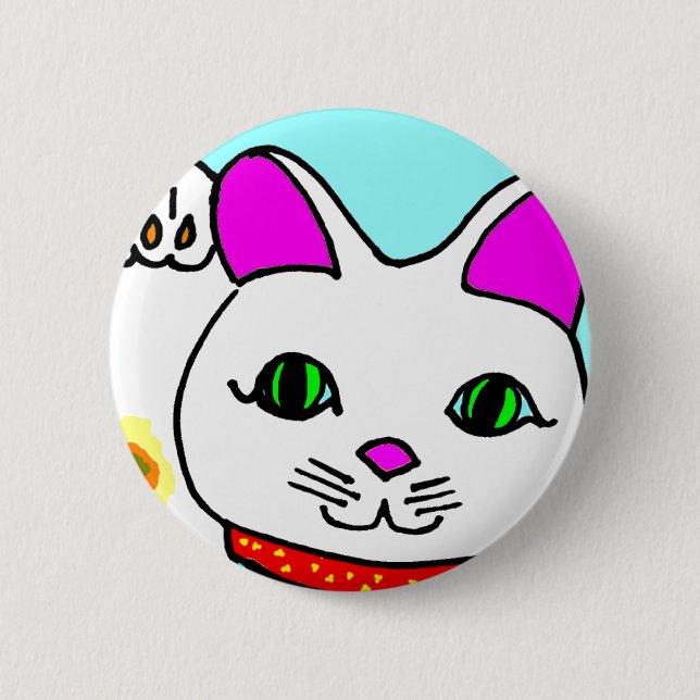 Tur katt Maneki Neko Kitty Knapp (Framsida)