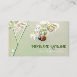 Tur kunder med lyckliga ladybuggar! affärskort visitkort