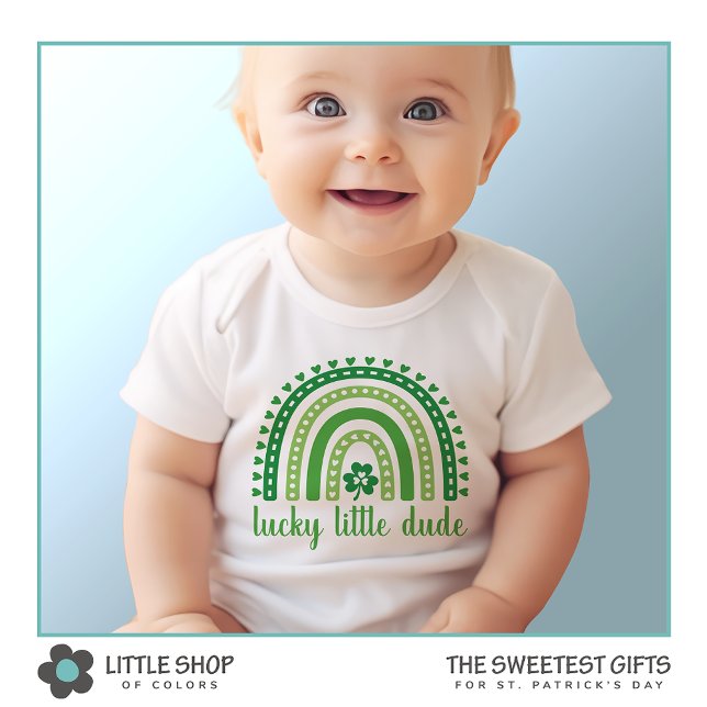 Tur liten kille regnbåge Shamrock St Patrick's dag T Shirt (Skapare uppladdad)