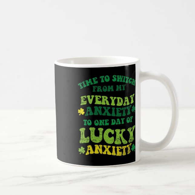 Tur lucka ångest St Patricks Day Rollig Shamrock K Kaffemugg (Höger)