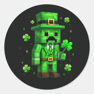 Tur Lucky Leprechaun Roligt St Patrick's Day-datas Runt Klistermärke