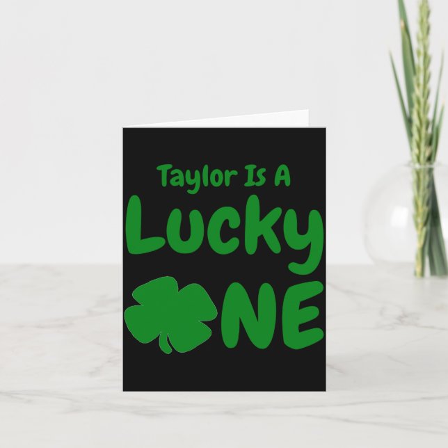 Tur Lucky One St Patricks Day 1:a födelsedagen Bab Kort (Framsida)