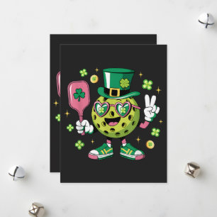 Tur Lucky Pickleball-hatt Irländsk Shamrock Julkort