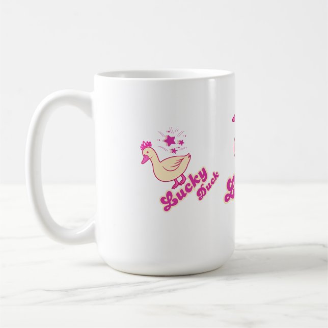 Tur Lycka Ankdam T-shirt Modern Design Kaffemugg (Vänster)
