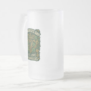 Tur Lycka Shamrockar St. Patricks dag Frostat Ölglas