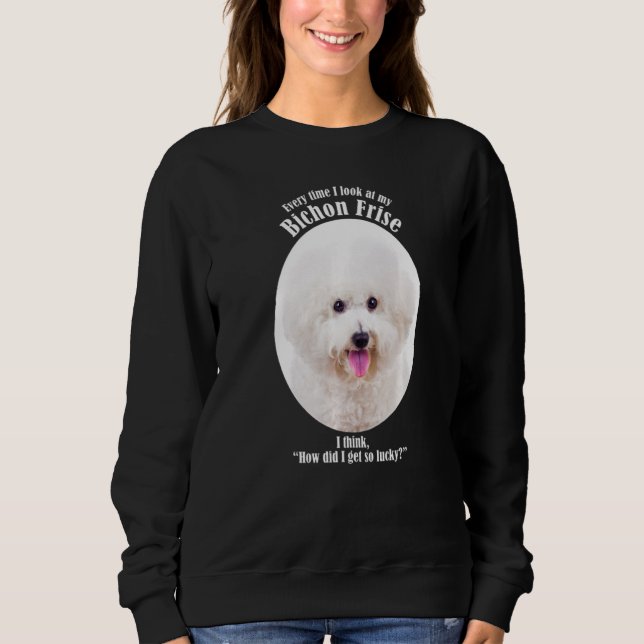 Tur Lycklig Bichon T Shirt (Framsida)