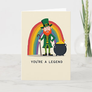 Tur lyckliga Leprechaun Legend-kort Kort