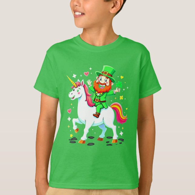 Tur & Magic: Leprechaun's Unicorn Ride Tee (Framsida)