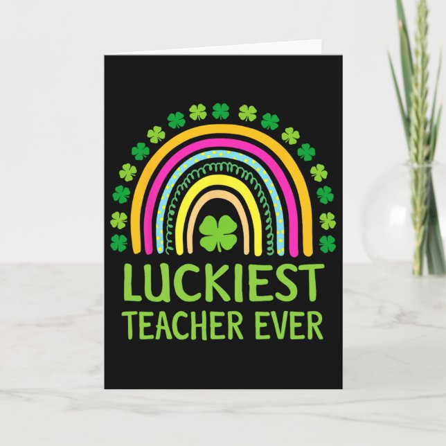 Tur mest lyckosamma lärare någonsin St Patricks Da Kort (Framsida)