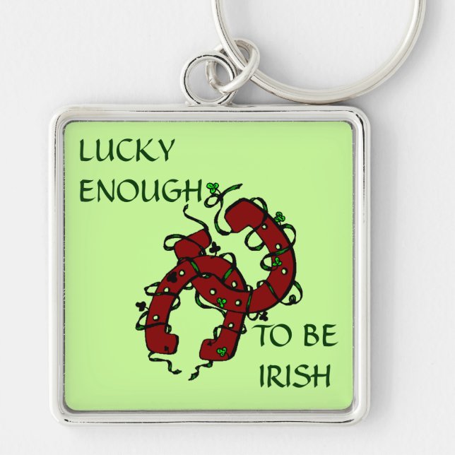 Tur nog att vara Irish Horseshoes Nyckelring (Framsidan)