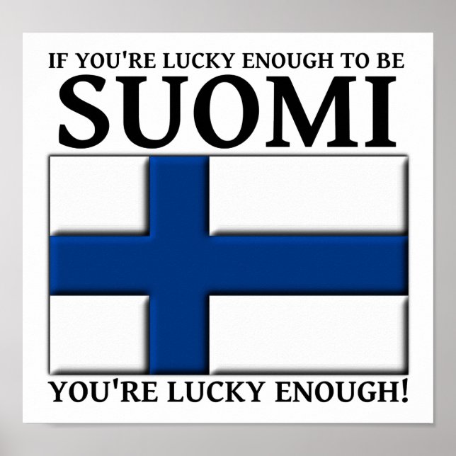 Tur nog att vara suomi finsk postersignatur poster (Framsidan)