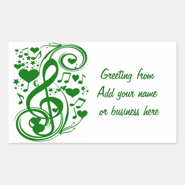 Tur Notes_ Rektangulärt Klistermärke (Framsida)