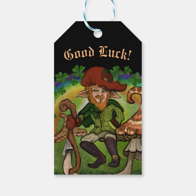 Tur o' Irish Leprachaun Gift Märkres Presentetikett (Baksidan)