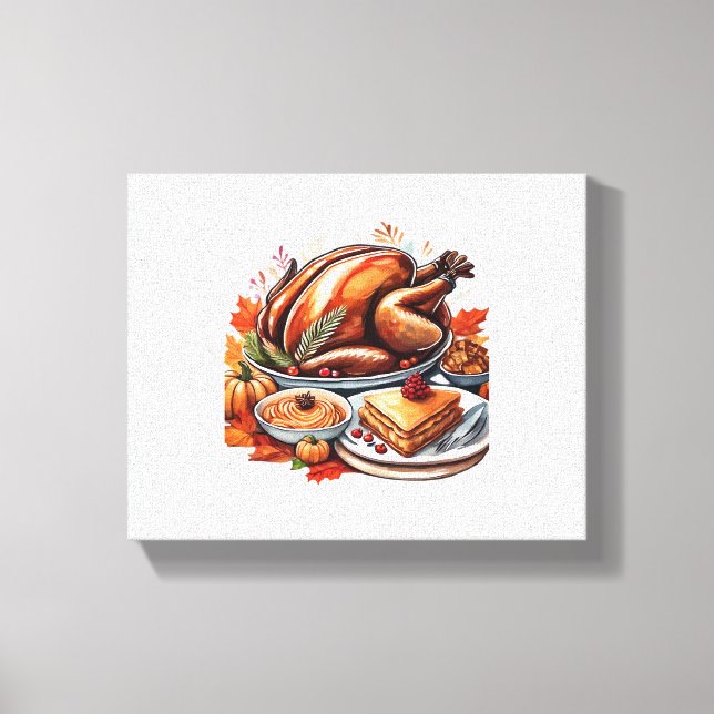 Tur och färdigt Turkiet - färgstark Tecknad i städ Canvastryck (Framsida)