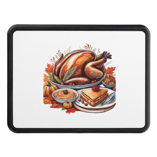 Tur och färdigt Turkiet - färgstark Tecknad i städ Dragkroksskydd (Framsidan)