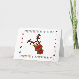 **TUR- OCH GOOFY REINDEER** SAYS GOD JUL HELGKORT