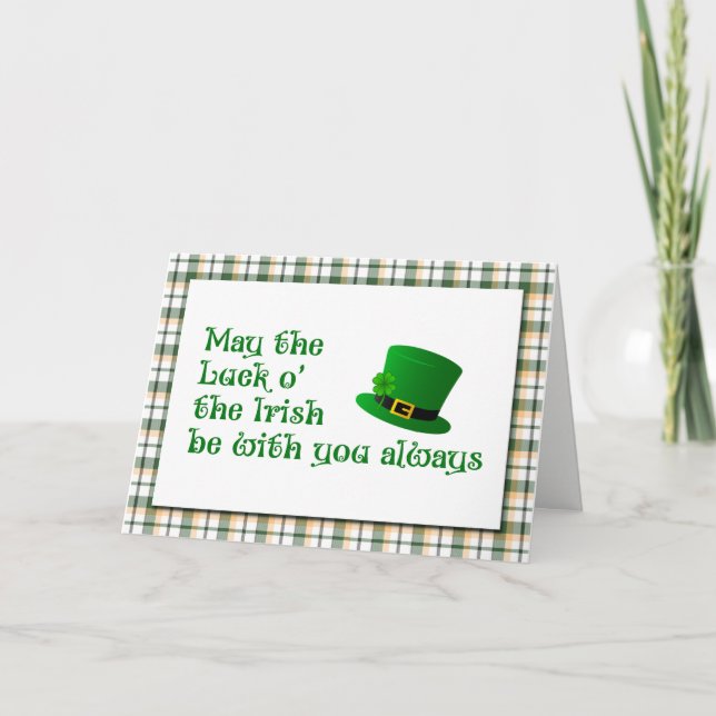 Tur o'Irish Saint patrick's day Card Kort (Framsida)