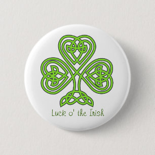 Tur O'iriska keltiska Shamrock Button Knapp