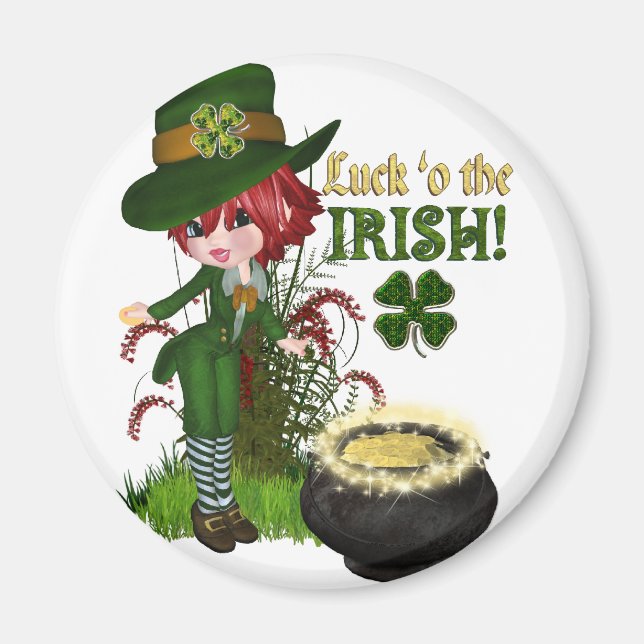 Tur O'the Irish Leprechaun Magnet (Framsidan)