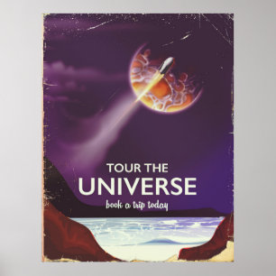 Tur på den vintage science fiction poster