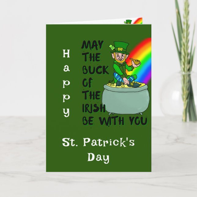 Tur på det irländska St patrick's day-kortet Tack Kort (Framsida)