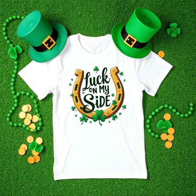 Tur på My Side Irish Horseshoe St. Patrick Day T Shirt (Skapare uppladdad)