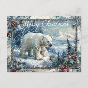 Tur Polar Bear Vinter Jul Helg Vykort