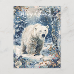 Tur Polar Bear Vinter Jul Helg Vykort