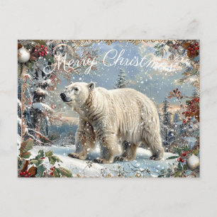 Tur Polar Bear Vinter Jul Helg Vykort