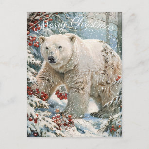 Tur Polar Bear Vinter Jul Helg Vykort