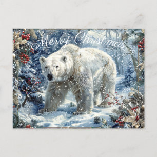 Tur Polar Bear Vinter Jul Helg Vykort