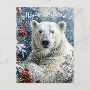 Tur Polar Bear Vinter Jul Helg Vykort