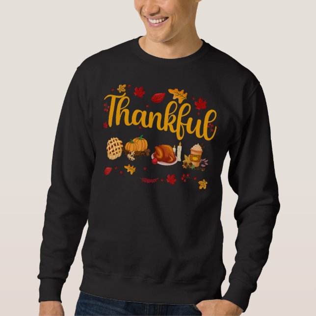 Tur Pumpkin Spice Turkey Fall Kaffe Hösten Th Lång Ärmad Tröja (Framsida)