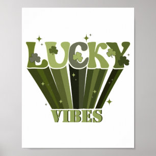 Tur Retro St Patricks Day Irländsk Shamrock T Poster
