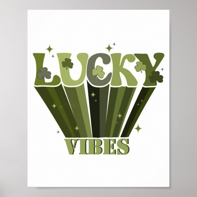 Tur Retro St Patricks Day Irländsk Shamrock T Poster (Framsidan)