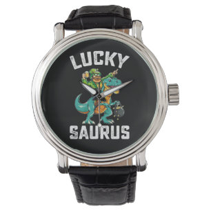 Tur Saurus Dinosaur T Rex St Patricks Dag Armbandsur