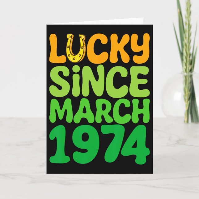 Tur sedan mars 1974 Födelsedag 50-års St Patricks  Kort (Framsida)