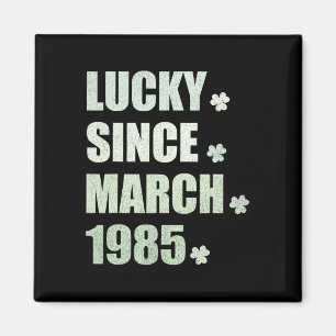 Tur sedan mars 1985 Födelsedag St Patricks Day Sh Magnet