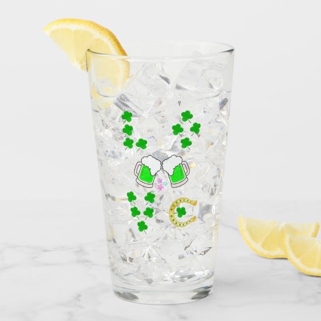 Tur Shamrock Dublin Day Horseshoe Irish Glaskopp (Framsida Ice)