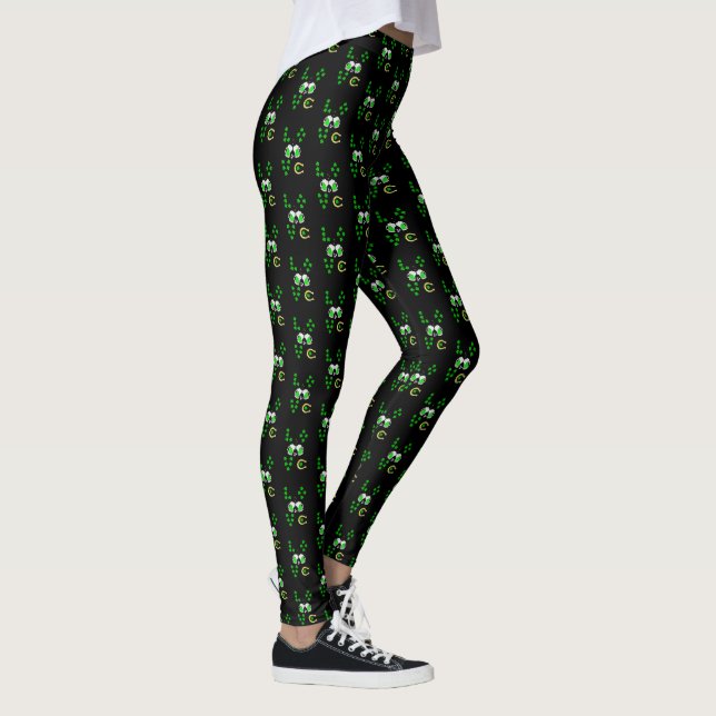 Tur Shamrock Dublin Day Horseshoe Irish Leggings (Höger)