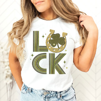 Tur Shamrock Horseshoe St patrick's day Irish T Shirt
