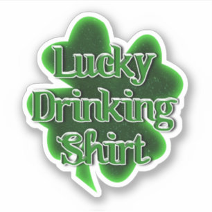 Tur Shirt för Lucky Drinking St. Patrick's Day Klistermärken