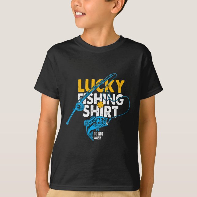 Tur Shirt För Lycklig Fiske Blöt Inte För En Fiska T (Framsida)