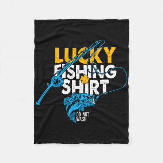 Tur Shirt För Lyckligt Fiske Tvätta Inte För En Fi Fleecefilt